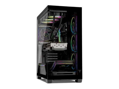 YEYIAN Gaming PC. AMD Ryzen 7800X3D, NVIDIA RTX 5070, 360mm AIO, 2 TB NVMe, 32GB DDR5, 850W, Windows 11 Home. Model YPA-AX780DC-5701U