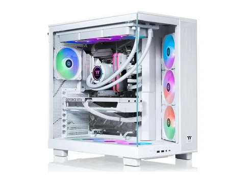 Thermaltake LCGS View 9580S-380XL Gaming Desktop (AMD Ryzen 9 9950X3D, ToughRam 32GB DDR5 6000MT/s RGB Memory, NVIDIA GeForce RTX 5080, 2TB NVMe M.2, Wifi, Windows 11) VXLS-X870-580-LCS