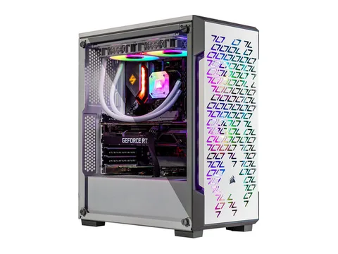 Velztorm White Ferrux Gaming Desktop PC (AMD Ryzen 9 - 5900X, GeForce RTX 5070 Ti, 32GB DDR4, 2TB PCIe SSD, 240mm AIO, 750W PSU, RJ-45, 1 Display...