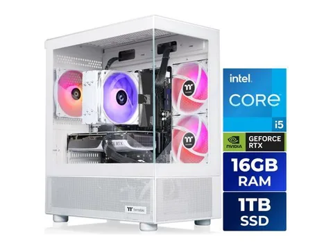 Thermaltake LCGS NE i1470-V170S Gaming Desktop (Intel Core i5-14400F, NVIDIA GeForce RTX 5070, 16GB DDR5 6000MT/s Memory, 1TB NVMe M.2, 850W PSU,...