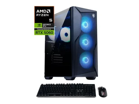 MSI Codex Z2 B8NVL-694US Gaming Desktop PC, AMD Ryzen 5 8400F 6-Core, GeForce RTX 5060 8GB GDDR7, 16GB DDR5, 1TB NVMe Gen4 SSD, Wi-Fi 6E, Windows...