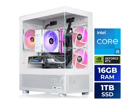 Thermaltake LCGS NE i1460S-V170S Gaming Desktop (Intel Core i5-14400F, ToughRam DDR4 3600Mhz 16GB RGB Memory, NVIDIA GeForce RTX 5060, 1TB NVMe...