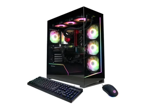 CyberpowerPC Gaming Desktop PC GM70929 AMD Ryzen 7 9800X3D 32GB DDR5 2TB NVMe SSD AMD Radeon RX 9070 XT Windows 11 Home 64-bit