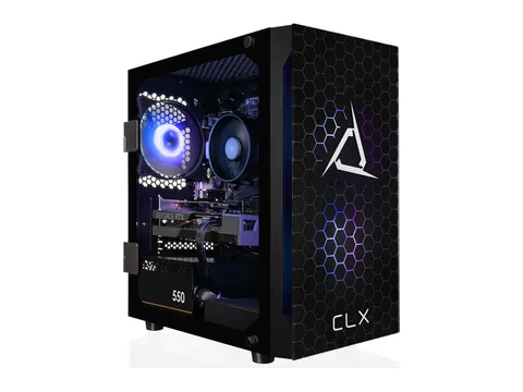 CLX SET Gaming Desktop - AMD Ryzen 5 8400F 4.2GHz 6-Core Processor, 32GB DDR5 Memory, GeForce RTX 5060 Ti 8GB GDDR7 Graphics, 2TB NVMe M.2 SSD,...