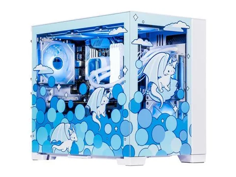 Velztorm Frosty Dragon Custom Built Gaming Desktop PC (AMD Ryzen 7 5700X, GeForce RTX 5070 Ti, 32GB DDR4, 2TB PCIe SSD, RGB Fans, 240mm AIO, 850W...