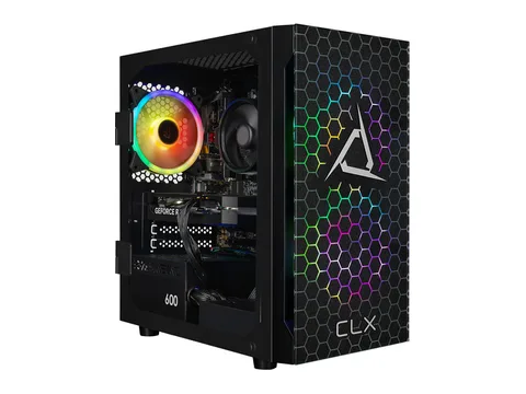 CLX SET Gaming Desktop - AMD Ryzen 5 8400F 4.2GHz 6-Core Processor, 32GB DDR5 Memory, GeForce RTX 5060 8GB GDDR7 Graphics, 2TB NVMe M.2 SSD, WiFi,...