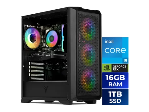 Yeyian Gaming Desktop PC Vault 44F0B-550P1N Intel Core i5-14400F 16GB DDR5 1TB NVMe SSD GeForce RTX 5050 Windows 11 Home