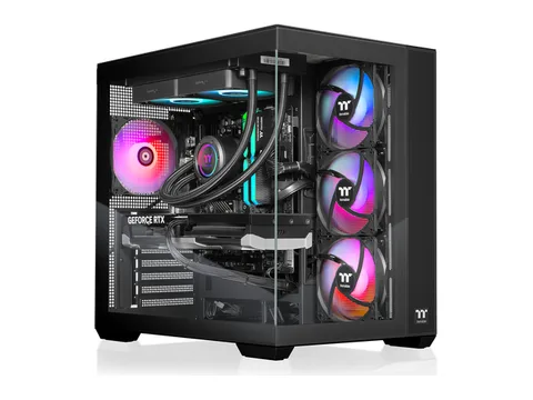 Thermaltake LCGS View 7870T-380 Gaming Desktop (AMD Ryzen 7 7800X3D, ToughRam 32GB DDR5 6400MT/s RGB Memory, NVIDIA GeForce RTX 5070 Ti, 2TB NVMe...