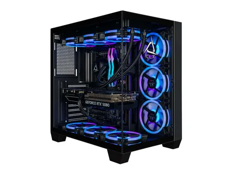 CLX Set Gaming Desktop - Liquid Cooled AMD Ryzen 7 9800X3D 4.7GHz 8-Core Processor, 32GB DDR5 Memory, GeForce RTX 5080 16GB GDDR7 Graphics, 2TB...