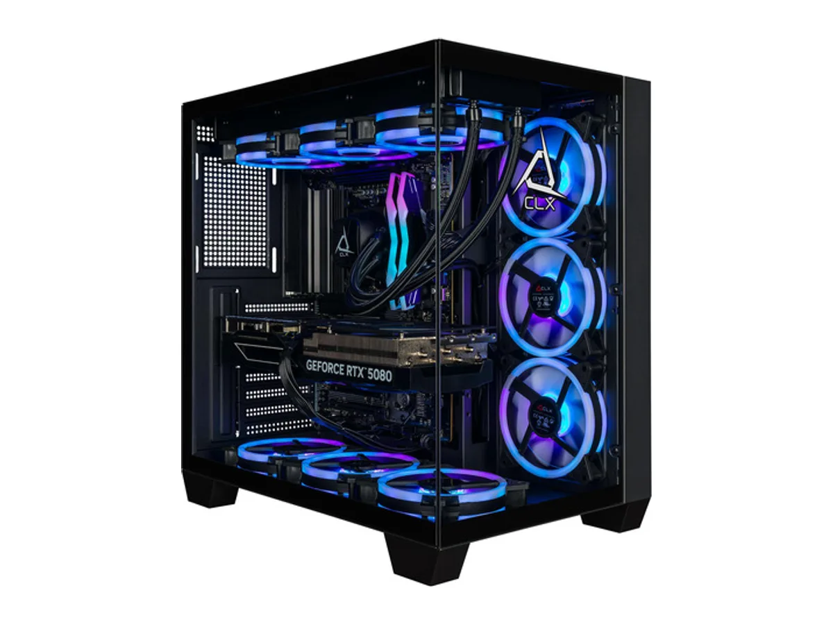 CLX Set Gaming Desktop - Liquid Cooled AMD Ryzen 7 9800X3D 4.7GHz 8-Core Processor, 32GB DDR5 Memory, GeForce RTX 5080 16GB GDDR7 Graphics, 2TB...