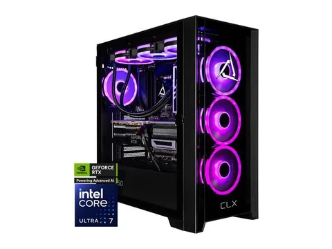 CLX SET Gaming Desktop - Intel Core Ultra 7 265F 2.4GHz 20-Core Processor, 32GB DDR5 Memory, GeForce RTX 5070 12GB GDDR7 Graphics, 2TB NVMe M.2...