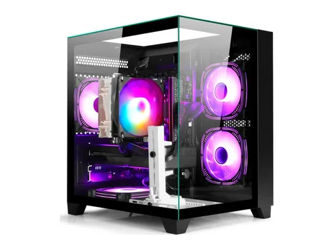ZHICGCP Gaming Desktop PC, Ryzen 7 5700X, RTX 3050 8GB,512GB SSD, 16GB DDR4, Black, Windows 11