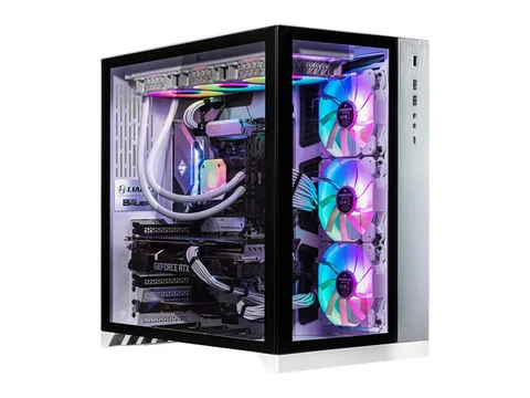 Velztorm Lux Gaming Desktop PC (AMD Ryzen 9 5950X, GeForce RTX 5070 Ti, 32GB DDR4, 2TB PCIe SSD, 360mm AIO, 1000W PSU, RJ-45, 1 Display Port, HDMI,...