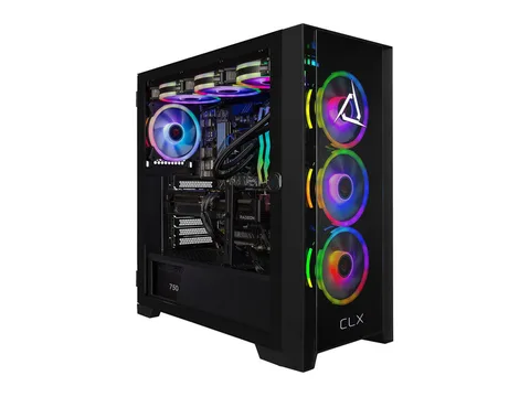 CLX SET Gaming Desktop - AMD Ryzen 7 7800X3D 4.2GHz 8-Core Processor, 32GB DDR5 Memory, Radeon RX 9070 XT 16GB GDDR6 Graphics, 2TB NVMe M.2 SSD,...