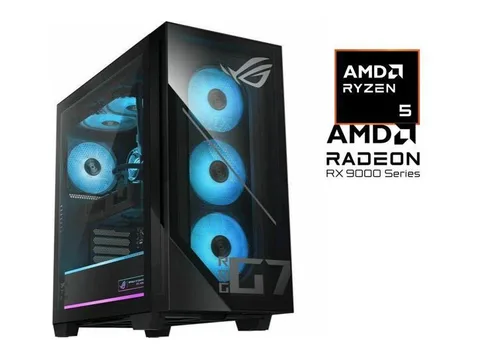 Asus ROG GM700TZ-PB564 Gaming Desktop Computer - AMD Ryzen 5 8400F - 16 GB - 1 TB PCI Express NVMe 4.0 SSD - Windows 11 Home - AMD Radeon RX 9060...