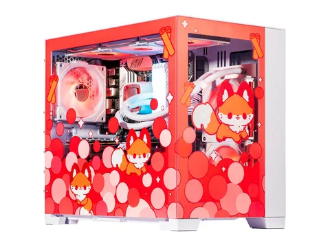 Velztorm Cinnamon Fox Custom Built Gaming Desktop PC (AMD Ryzen 7 5700X, GeForce RTX 5070 Ti, 32GB DDR4, 2TB PCIe SSD, RGB Fans, 240mm AIO, 850W...