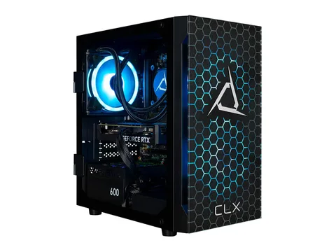 CLX SET Gaming Desktop - AMD Ryzen 5 9600X 3.9GHz 6-Core Processor, 32GB DDR5 Memory, GeForce RTX 4060 8GB GDDR6 Graphics, 1TB NVMe M.2 SSD, WiFi,...