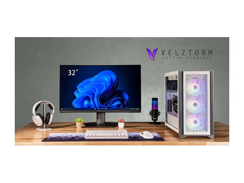 Velztorm White Armix Custom Built Gaming Desktop PC (AMD Ryzen 9 7900X, GeForce RTX 5070 Ti, 64GB DDR5, 8TB PCIe SSD, RGB Fans, 240mm AIO, 1000W...
