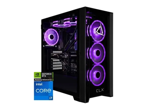 CLX SET Gaming Desktop - Intel Core i7 14700KF 3.4GHz 20-Core Processor, 32GB DDR5 Memory, GeForce RTX 5070 12GB GDDR7 Graphics, 2TB NVMe M.2 SSD,...