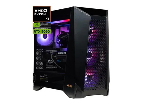MSI Infinite ZS Gaming Desktop AMD Ryzen 9 9950X3D GeForce RTX 5090 32GB GDDR7 32GB DDR5 2TB NVMe SSD Wi-Fi 6E 1300W 80+ Gold Windows 11 Home VR Ready