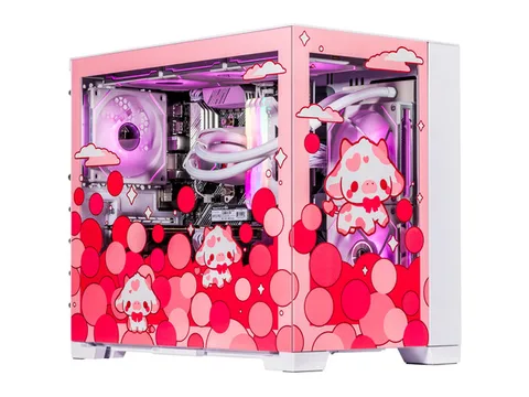 Velztorm Bubble Cow Custom Built Gaming Desktop PC (AMD Ryzen 7 5700X, GeForce RTX 5070 Ti, 32GB DDR4, 2TB PCIe SSD, RGB Fans, 240mm AIO, 850W PSU,...