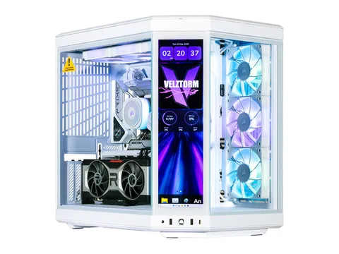 Velztorm LCD Praetix Custom Built Gaming Desktop PC (Intel i9-14900K, Radeon RX 7900 XT, 32GB DDR5, 2TB PCIe SSD, RGB Fans, 360mm AIO, 1000W PSU,...