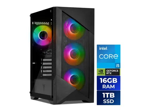 Yeyian Gaming Desktop PC Edge 44F0B-350P1N Intel Core i5-14400F 16GB DDR5 1TB NVMe SSD GeForce RTX 3050 Windows 11 Home