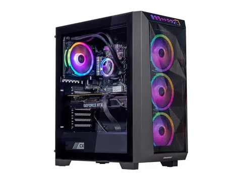Velztorm Pilum Gaming Desktop PC (AMD Ryzen 7 5700X, GeForce RTX 5070 Ti, 32GB DDR4, 2TB PCIe SSD, 120mm AIO, 750W PSU, RJ-45, 1 Display Port,...