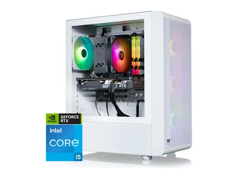Thermaltake LCGS Quartz i350 R4 Gaming Desktop (Intel Core i5-14400F, 3600Mhz 16GB RGB Memory, NVIDIA GeForce RTX 3050, 1TB NVMe M.2)...