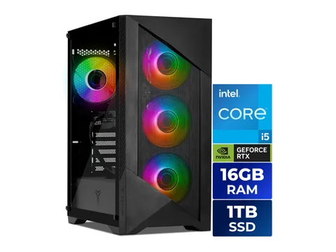 Yeyian Gaming Desktop PC YPI-ED44F0B-5601N Intel Core i5-14400F 16GB DDR5 1TB NVMe SSD GeForce RTX 5060 Windows 11 Home