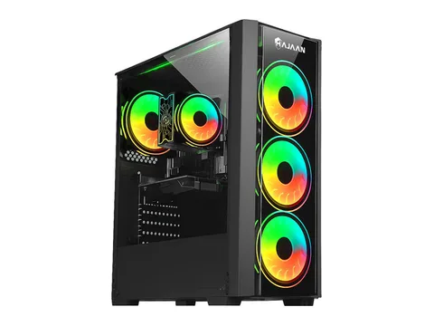 HAJAAN BREEZE Gaming Desktop PC Intel 10-Core i5-13400F Processor up to 4.60 GHz, NVIDIA RTX 5060 8GB GDDR7, 32GB DDR4 RAM, 1TB NVME SSD, 650W...