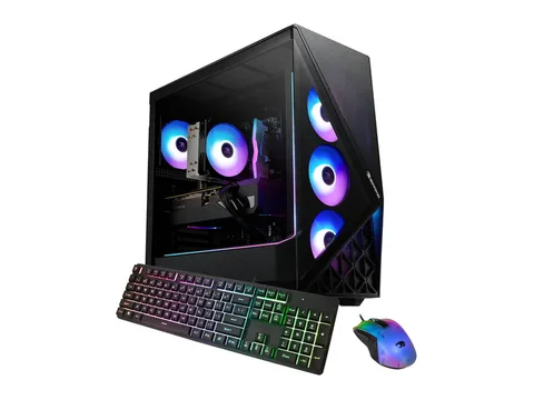iBUYPOWER Slate 9 Black Gaming PC Desktop - AMD Ryzen 5 8400F - NVIDIA GeForce RTX 5060Ti 8GB - 16GB DDR5 RGB - 1TB NVMe SSD - SBA5N56T01