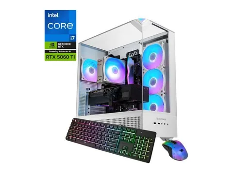 iBUYPOWER Element Gaming PC Desktop Computer Intel Core i7 14700F CPU, NVIDIA GeForce RTX 5060Ti 8GB GPU, 16GB DDR5 RGB RAM, 1TB NVMe SSD, Windows...