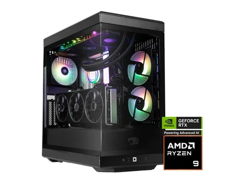 iBUYPOWER Y40 PRO Black Gaming PC Desktop - AMD Ryzen 9 9900X - NVIDIA GeForce RTX 5080 16GB - 32GB DDR5 RGB - 2TB NVMe SSD - Y40BA9N5801