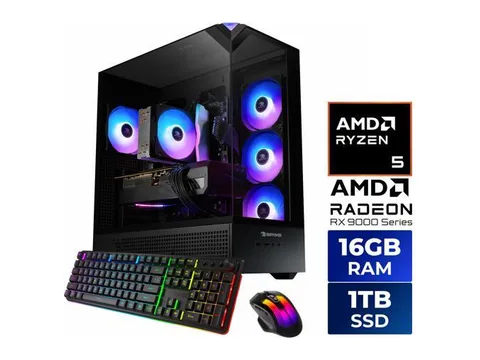 iBUYPOWER Element Gaming PC Desktop - AMD Ryzen 5 8400F 16GB DDR5 1TB NVMe SSD AMD Radeon RX 9060 XT -EBA5R96XT02
