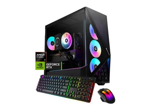 iBUYPOWER Slate Gaming PC Desktop Computer AMD Ryzen 7 8700F CPU, NVIDIA GeForce RTX 5070 12GB GPU, 16GB DDR5 RAM, 1TB NVMe SSD, Windows 11 Home,...