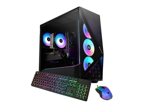 iBUYPOWER Slate Gaming PC Desktop - AMD Ryzen 7 9700F, NVIDIA GeForce RTX 5060Ti 8GB, 32GB DDR5 RAM, 1TB NVMe SSD
