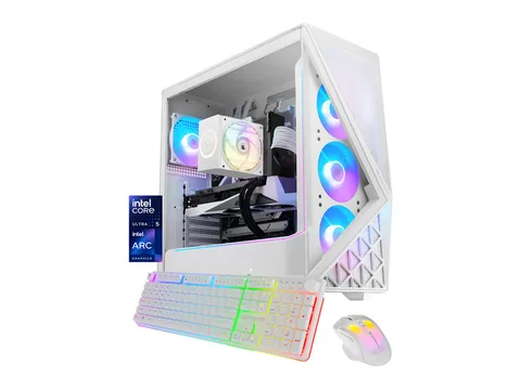 iBUYPOWER Slate Gaming PC Desktop Computer Intel Core Ultra 5 225F CPU, INTEL Arc B570 10GB GPU, 16GB DDR5 RAM, 1TB NVMe SSD, Windows 11 Home,...