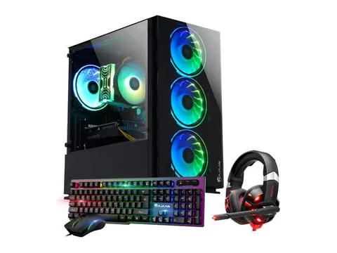 HAJAAN Gaming Computer Desktop PC AMD Ryzen 7 5700G Processor 3.8GHz 16GB DDR4 RAM 512GB SSD GeForce RTX 3050 8GB GDDR6 Wi-Fi Ready VR...