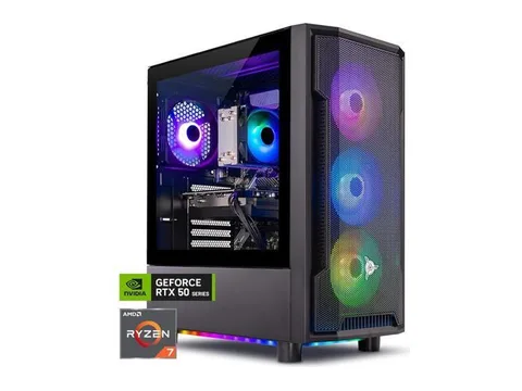 Skytech Gaming Shadow Gaming PC, AMD Ryzen 7 5700 3.7GHz, NVIDIA RTX 5060 Ti 8GB VRAM, 1TB NVMe SSD, 16GB DDR4 RAM 3200, 650W GOLD PSU, Wi-Fi, Win...