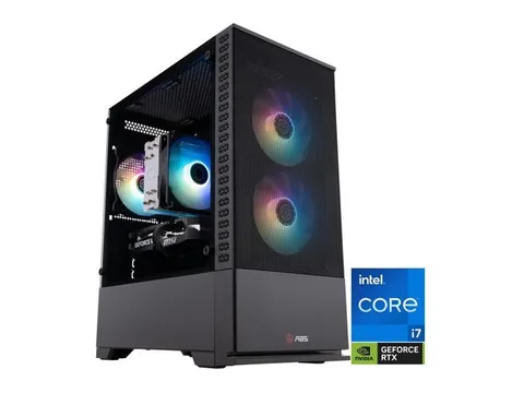 ABS Cyclone Aqua Prebuilt Gaming PC - Windows 11 - Intel Core i7-14700F - GeForce RTX 5060 8GB - DLSS 4 - 32GB DDR5 - 1TB NVMe SSD