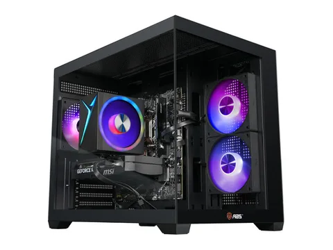 ABS Flux II Aqua Prebuilt Gaming PC - Windows 11 - Intel Core i5-14400F - GeForce RTX 5060 Ti 8GB - DLSS 4 - 16GB DDR4 - 1TB NVMe SSD
