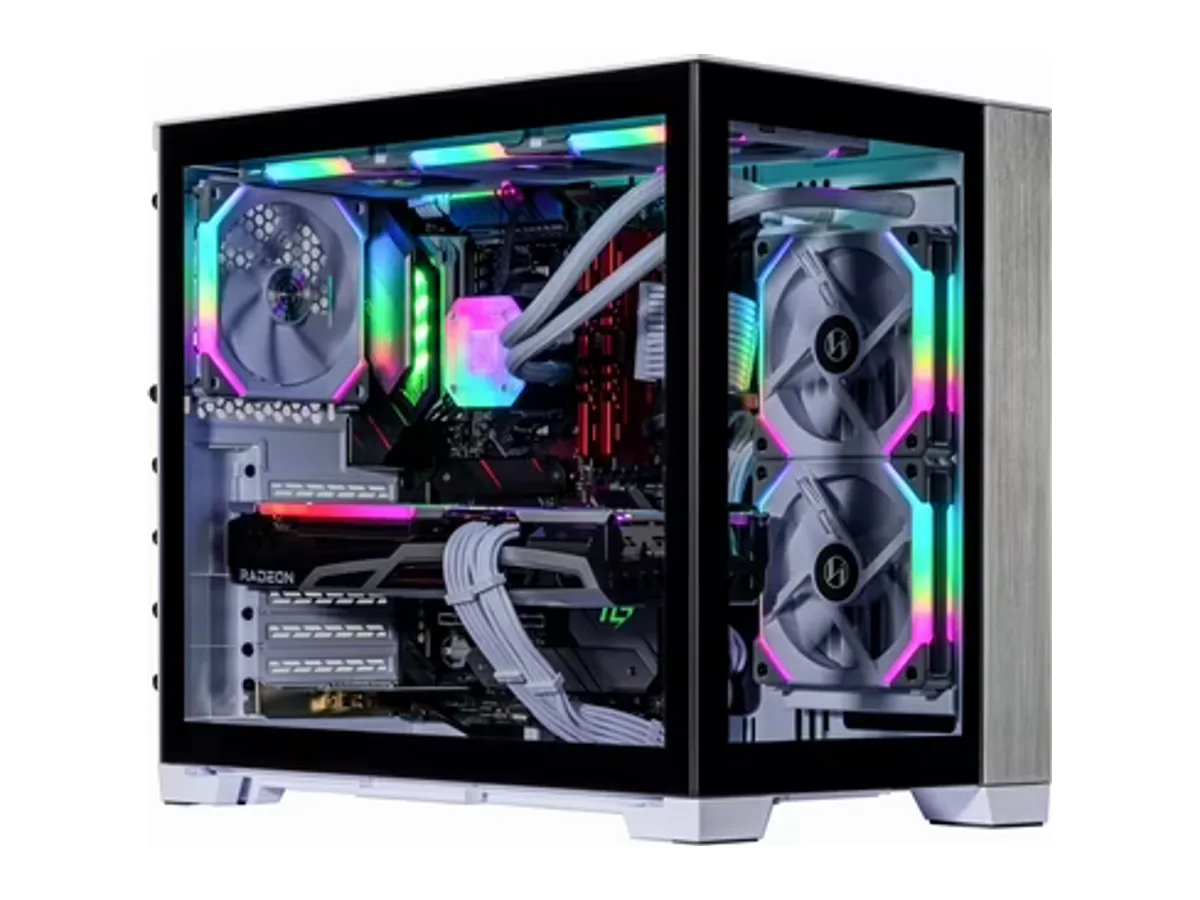 Velztorm Mini Lux Gaming Custom Desktop (AMD Ryzen 9 5950X 16-Core, Radeon RX 6900 XT, 32GB RAM, 128GB PCIe SSD + 1TB HDD, Wifi, USB 3.2, HDMI, Display Port, Win 10 Home)