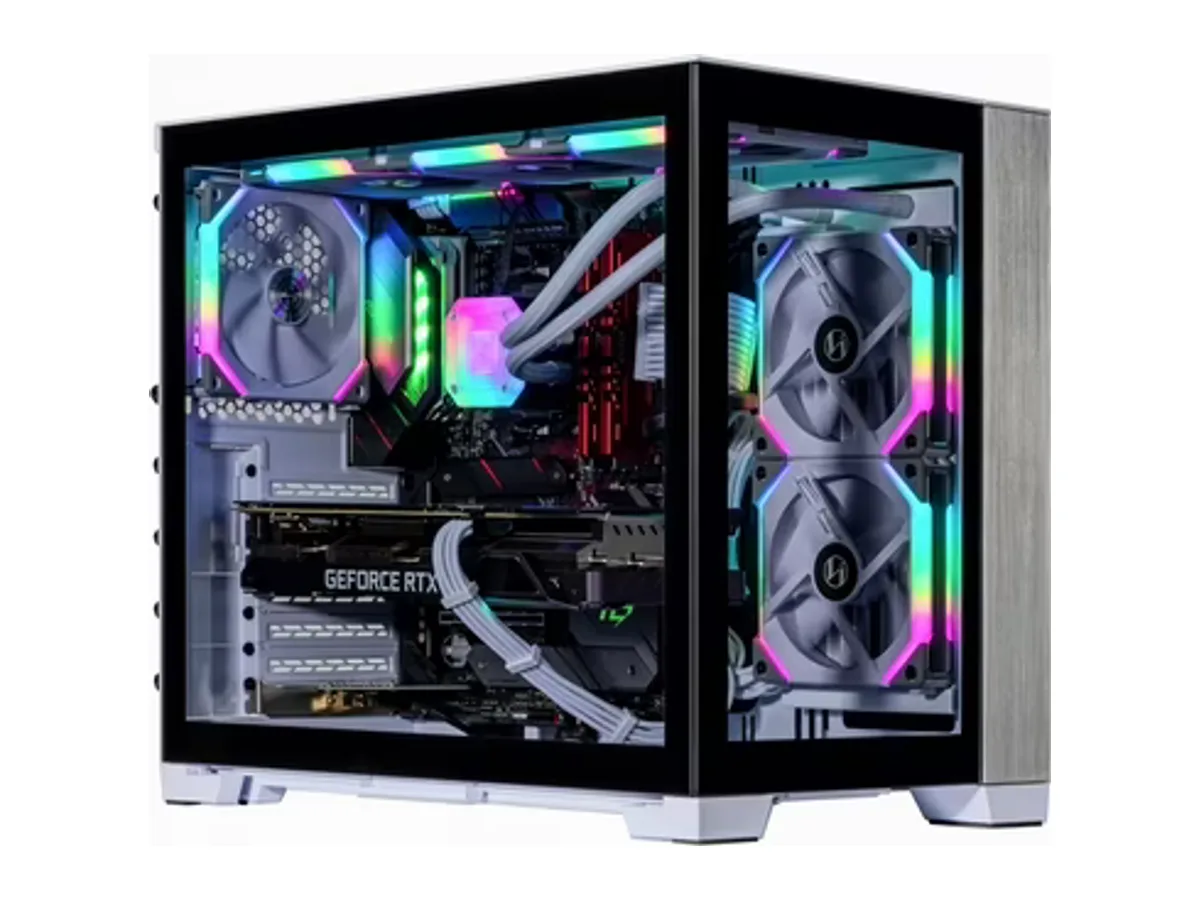 Velztorm Mini Lux Gaming Custom Desktop (AMD Ryzen 9 5950X 16-Core, GeForce RTX 3050, 64GB RAM, 512GB m.2 SATA SSD + 6TB HDD, Wifi, USB 3.2, HDMI, Display Port, Win 10 Home)