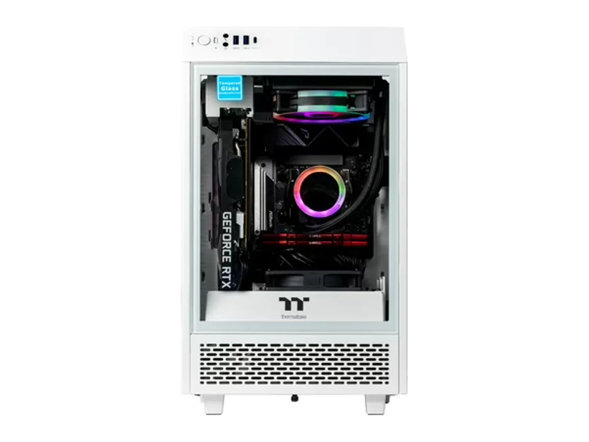 Velztorm White Vertix Gaming Custom Desktop (AMD Ryzen 9 5900X 12-Core, GeForce RTX 3050, 64GB RAM, 2TB PCIe SSD + 2TB HDD, Wifi, USB 3.2, HDMI, Bluetooth, Display Port, Win 10 Home)