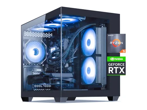 Zhicgcp Gaming Desktop PC, AMD Ryzen 5 5500, RTX 3050 , 16GB RAM, 512GB SSD, Windows 11 Home