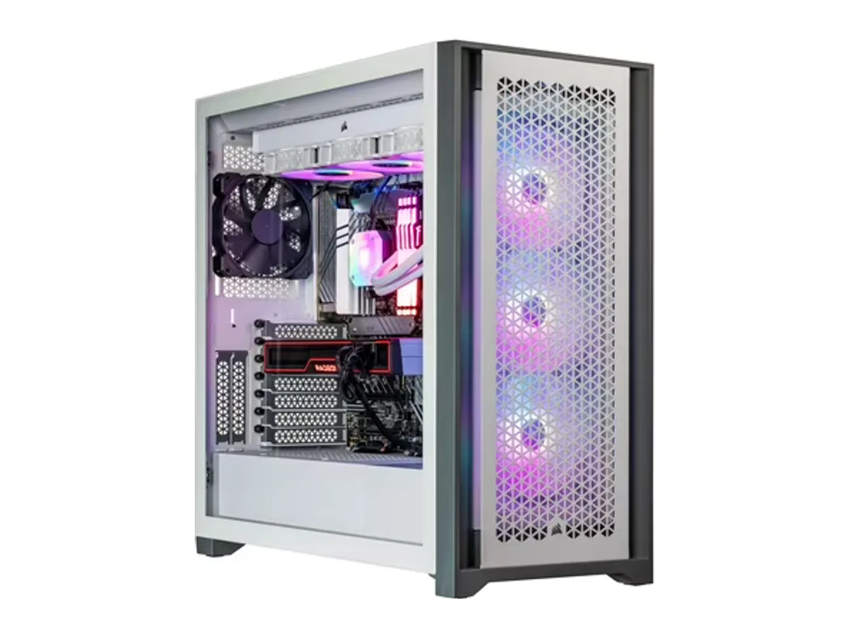 Velztorm White Aciex 12th Gen CTO Gaming Desktop (Intel i9-12900K 16-Core, Radeon RX 6900 XT 16GB GDDR6, 16GB DDR5, 2TB PCIe SSD, 360mmAIO, RGB Fans, 1000W PSU, Win10H) VELZ0064