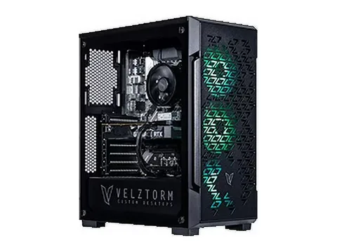 Velztorm Fultix Custom Built Gaming Desktop PC (AMD Ryzen 5-5500, GeForce RTX 3050, 64GB DDR4, 1TB PCIe SSD, 750W PSU, WiFi 4, Bluetooth 4.2, RJ-45, HDMI, Win 10 Pro)
