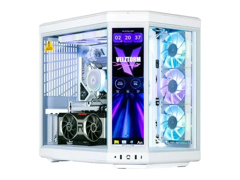 Velztorm LCD Praetix Custom Built Y70 Touch Gaming Desktop PC (Intel i9-14900K 2.40GHz, RX 6900 XT, 64GB DDR5, 1TB PCIe SSD, Wifi, USB 3.2, HDMI, Bluetooth, Display Port, Win 10 Pro)