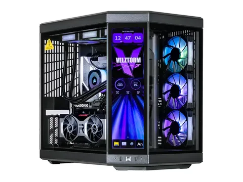 Velztorm LCD Black Praetix Gaming Desktop PC (Intel i9-13900K 2.20GHz, Radeon RX 6900 XT 16GB, 64GB DDR5, 1TB PCIe SSD, 360mm AIO, 1000W PSU, RGB Fans, WiFi 6E, Win 11 Home) VELZ0092